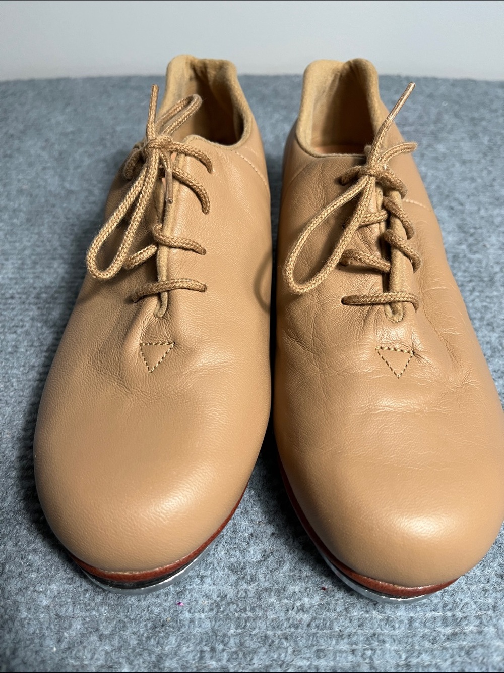 Bloch Tan Leather Lace-Up Oxfords